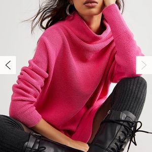 Free People Ottoman Slouchy Tunic in hot pink Size M